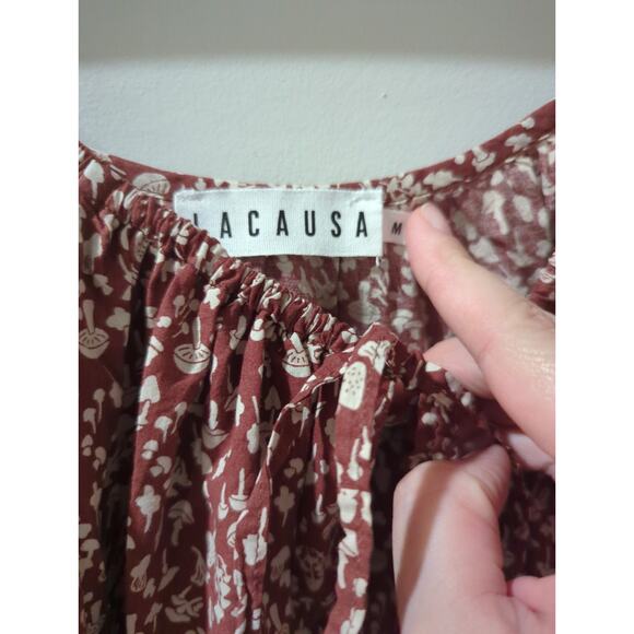 Lacausa Playa Mushroom Babydoll Mini Dress NWT - Picture 4 of 5